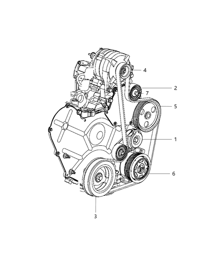 2010 Dodge Journey Pulley & Related Parts Diagram 4