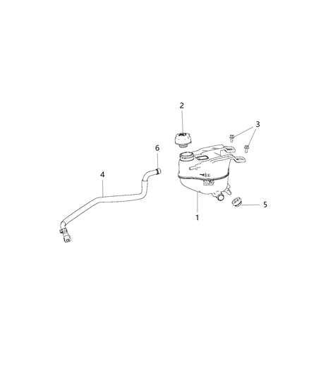 2015 Ram ProMaster City Bottle-COOLANT Recovery Diagram for 68260324AA