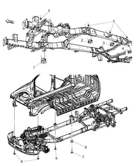 2019 Ram 1500 Classic Body Hold Down Diagram 1