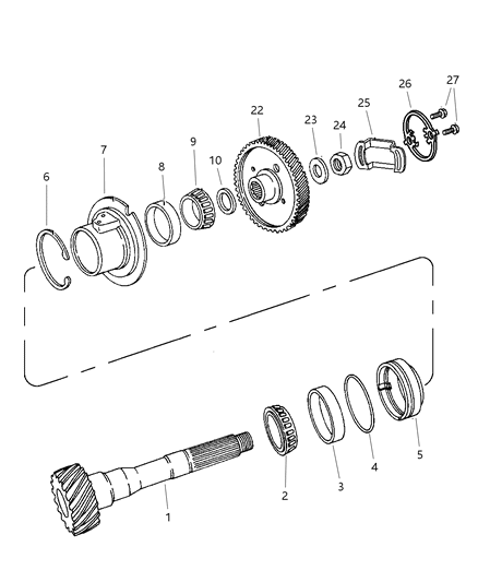 1998 Dodge Neon Shaft - Transfer Diagram