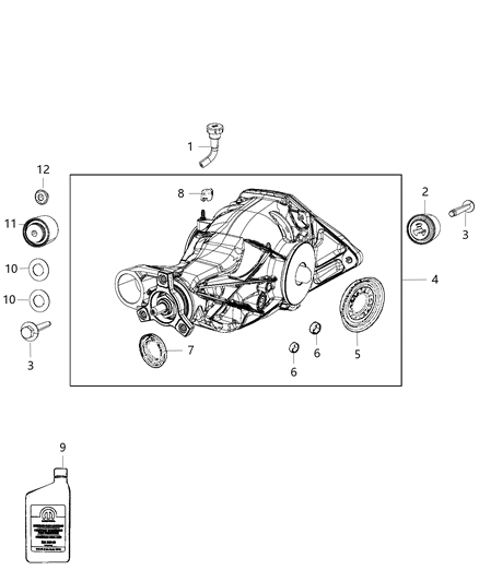 2012 Jeep Grand Cherokee Axle Assembly And Components Diagram 1