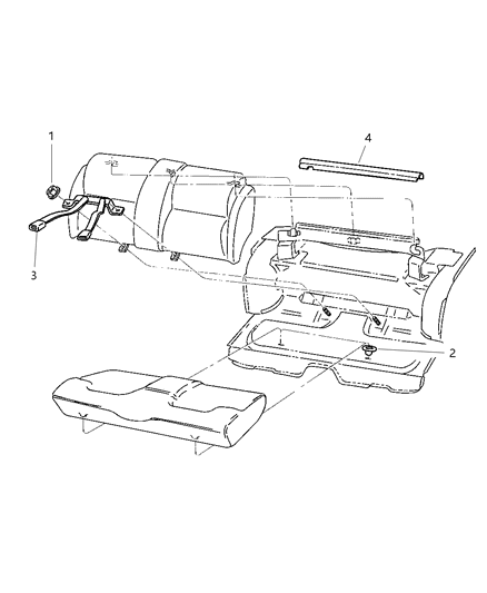 1997 Chrysler Sebring Attaching Seat Parts Rear Seat Diagram