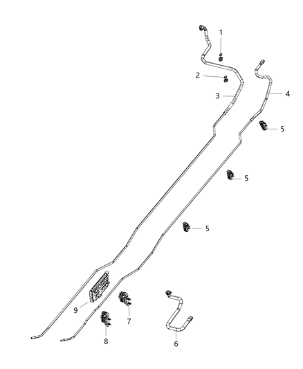 2018 Ram 2500 Fuel Lines, Rear Diagram 2