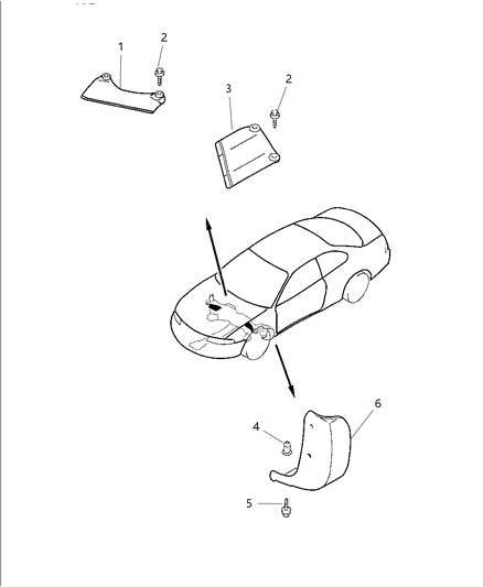 1998 Dodge Avenger Mud Guard Diagram