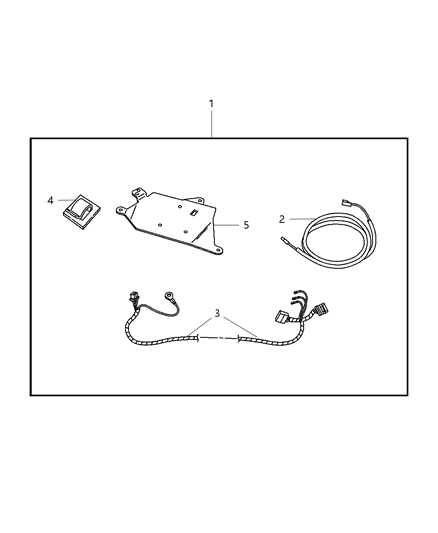 2007 Dodge Caliber INSTALKIT-SATELITE Receiver Diagram for 82209500AB