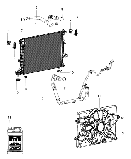 2016 Dodge Dart Radiator & Related Parts Diagram 2