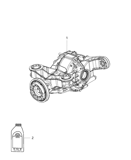 2020 Chrysler 300 Axle Assembly, Rear Diagram