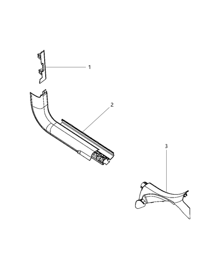 2012 Dodge Dart Cowl Side Panel & Scuff Plates Diagram