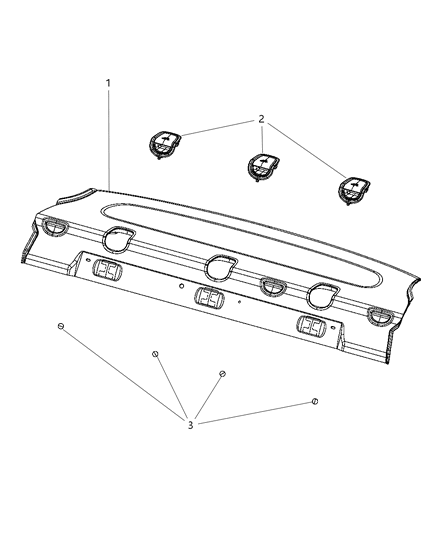 2012 Dodge Dart Rear Shelf Panel Diagram