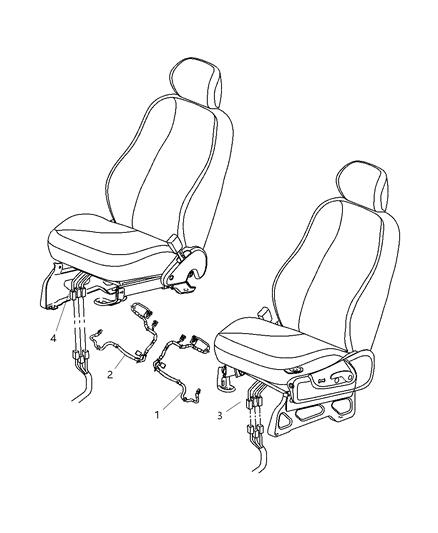 2007 Dodge Nitro Wiring-Seat Diagram for 68004637AA