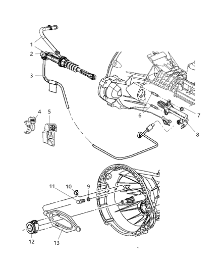 2008 Jeep Wrangler Controls, Hydraulic Clutch Diagram