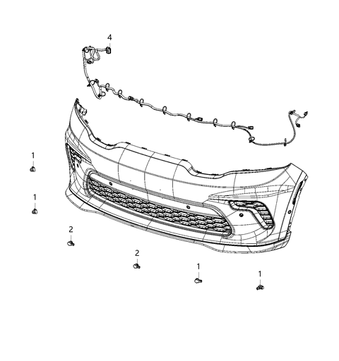 WIRING-FRONT FASCIA Diagram for 68516896AA