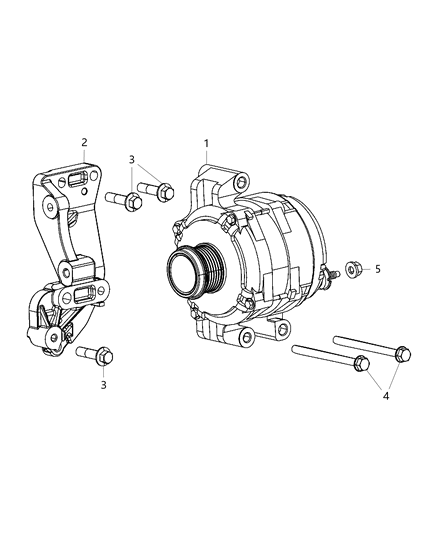 2014 Dodge Dart Generator/Alternator & Related Parts Diagram 2