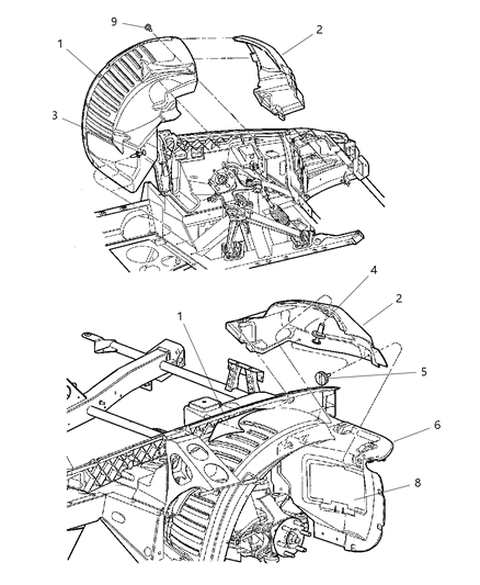 2008 Dodge Viper Shield-Splash Diagram for 4865490AC