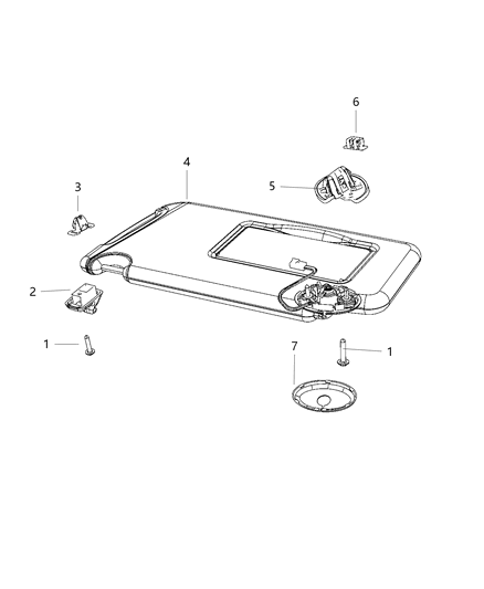 2020 Dodge Charger Visors And Attaching Parts Diagram