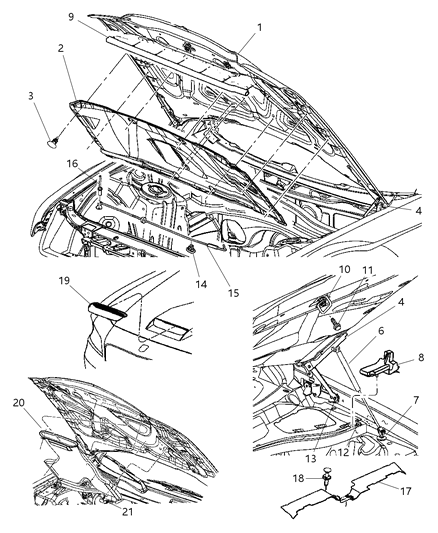 2007 Dodge Magnum Hood Diagram