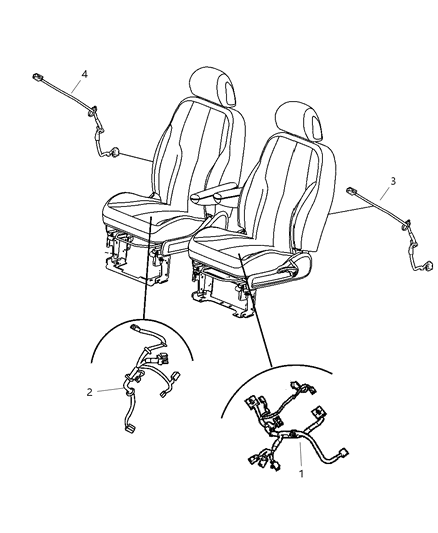 2006 Chrysler PT Cruiser Wiring - Seats Diagram