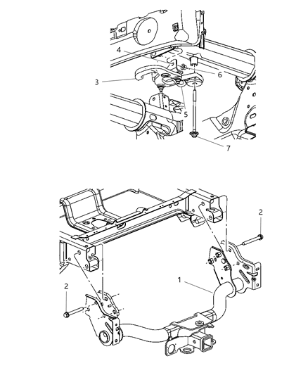 2006 Dodge Dakota Tow Bar-Trailer Diagram for 52013184AC