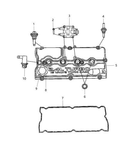 thumbnail image 2 of Genuine Mopar Engine Valve Cover Bolt For 2007-2010 Chrysler PT Cruiser (4777997AA) 2 of 6