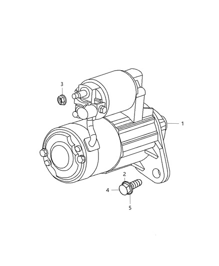 2006 Chrysler PT Cruiser Starter Motor Diagram for 5033141AB