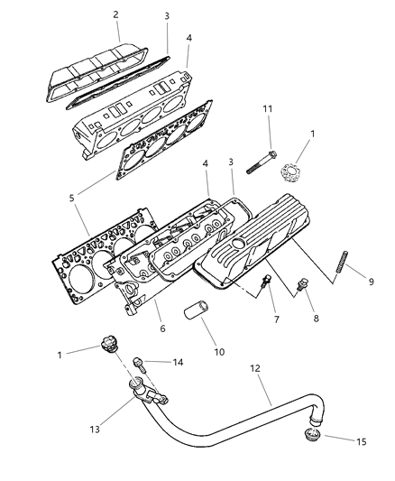 2003 Dodge Ram Van Gasket Pkg-Cylinder Head Diagram for 4723561