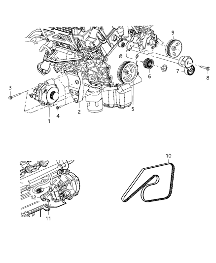 2008 Dodge Charger Pulley-Idler Diagram for 4593848AA