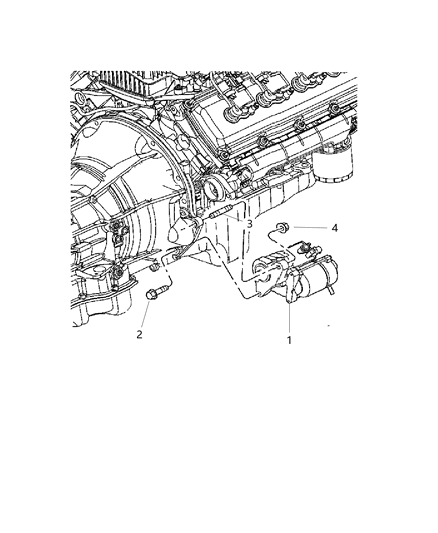 2004 Dodge Durango Starter & Mounting Diagram 2