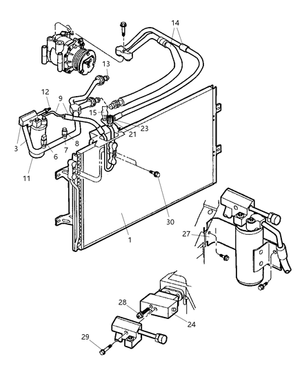 2003 Dodge Ram Van Plumbing - A/C Diagram