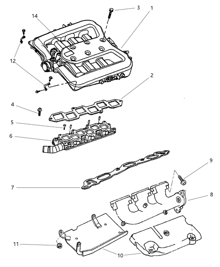 2002 Chrysler Prowler Manifold - Intake & Exhaust Diagram