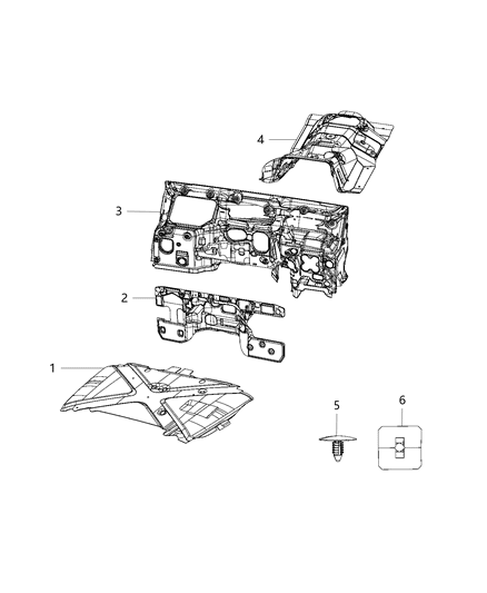 2018 Jeep Wrangler SILENCER-Dash Panel Diagram for 68324271AD