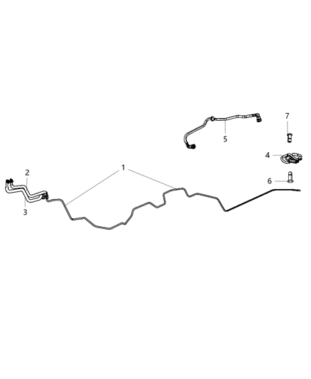 2008 Chrysler Town & Country Tube-Fuel Supply And Vapor Line Diagram for 5110700AH