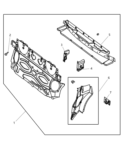 2004 Chrysler Crossfire Rear Wall Diagram