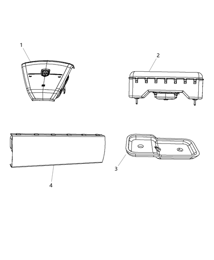 2011 Dodge Journey Passenger Side Air Bag Diagram for 68083483AC