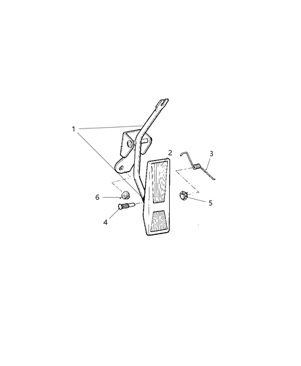 2002 Jeep Liberty Bracket-Accelerator Diagram for 53013527AA