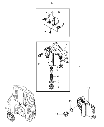 2008 Jeep Wrangler Engine Oiling Pump Diagram 1