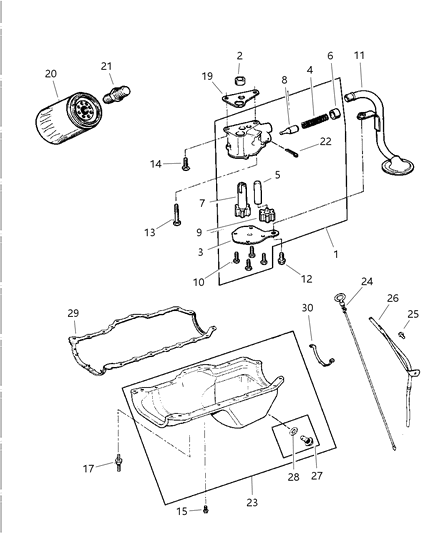 2000 Jeep Wrangler Engine Oiling Diagram 1