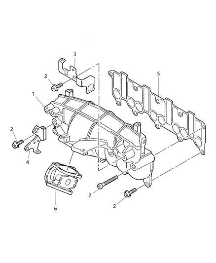 2007 Chrysler Sebring Intake Manifolds & Mounting & Components Diagram 1