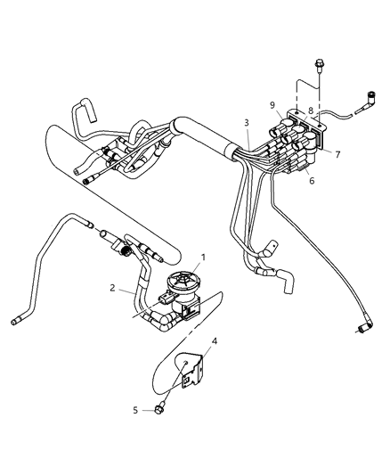 2006 Chrysler Sebring Emission Control Vacuum Harness Diagram