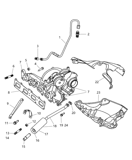 2006 Chrysler PT Cruiser Manifolds - Intake & Exhaust Diagram 3