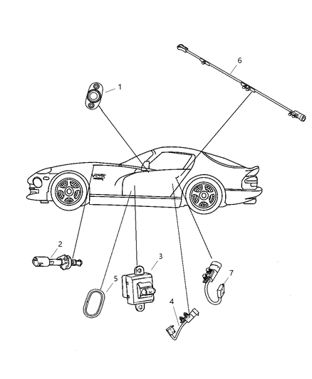 2006 Dodge Viper Switches Body Diagram