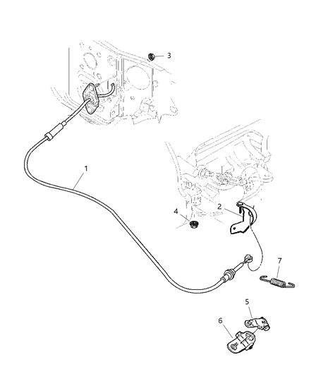 1998 Dodge Durango Controls, Gearshift, Lower Diagram 3