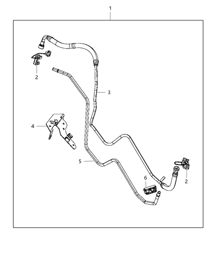 2012 Ram 1500 Fuel Lines, Front Diagram