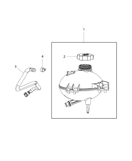 2016 Jeep Renegade Coolant Recovery Bottle Diagram 1