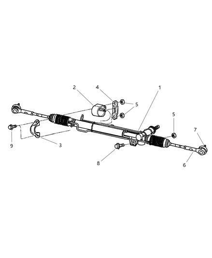 1999 Dodge Grand Caravan BUSHING-Steering Gear Mounting Diagram for 4684272