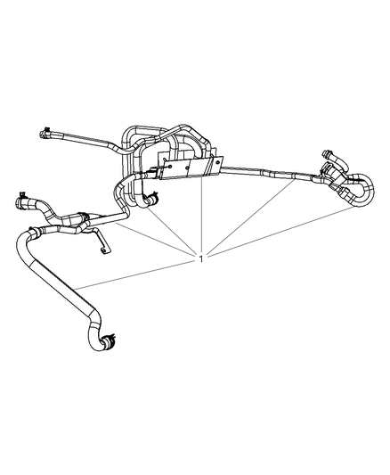 2008 Jeep Grand Cherokee Hose-Heater Supply And Return Diagram for 55038855AB