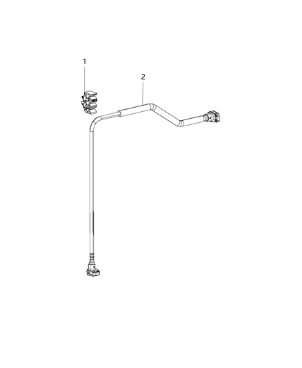 2020 Ram 3500 Cab Chassis Fuel Lines/Tubes, Rear Diagram 1