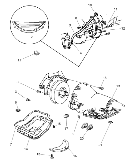 1998 Dodge Ram 3500 Case & Related Parts Diagram 1