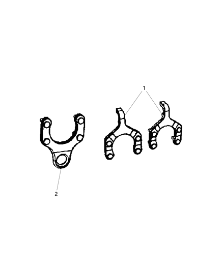 2010 Jeep Wrangler Tow Hooks, Front Diagram