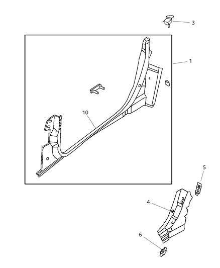 2002 Chrysler Prowler RETAINER-Door Diagram for 4865112AA