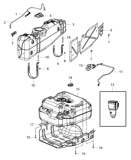 2018 Ram 4500 Hose-Vapor CANISTER Diagram for 68321793AB